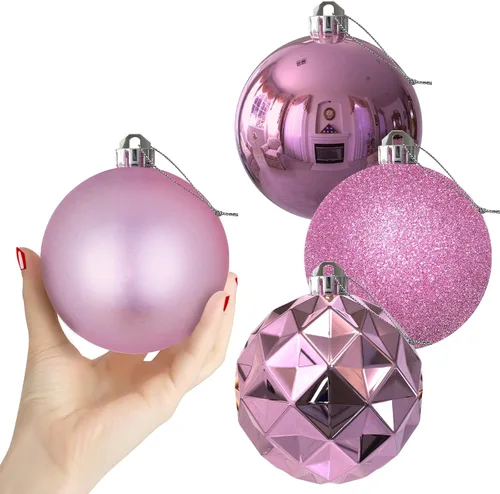Vista 46 de Esferas pequeñas de Navidad de bronce y dorado de 1.6 pulgadas, adornos para decoración de árbol de Navidad, bolas colgantes inastillables