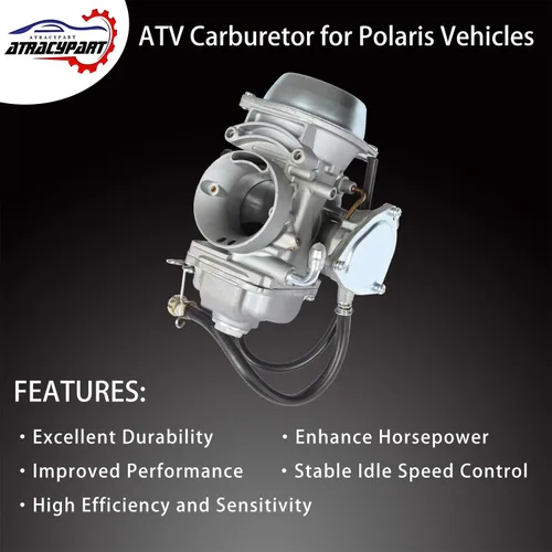 Vista 2 de ATRACYPART Carburador Carb para 2001-2005 & 2010-2012 Polaris Sportsman 500 4X4 HO 1997-2009 Polaris Scrambler 500 4x4 2000-2002 Polaris Trail