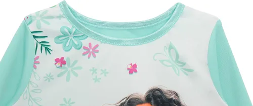 Vista 3 de Disney Camisón de personaje para niñas, manga larga menta, 10 EE. UU, Verde