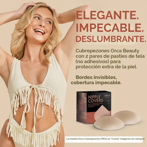 Vista 8 de Nipple Cover - Available in 6 Skin Tones, Adhesive Silicone Reusable Pasties, Covers Stickers Cacao