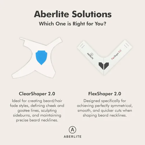 Vista 8 de Aberlite FlexShaper 2.0 - Moldeador de barba para hombres - Guía de cuello flexible y sin manos - Herramienta de recorte de barba - Kit