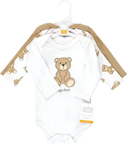 Vista 2 de Hudson Baby Body unisex de algodón de manga larga para bebé, leopardo rosa rojo