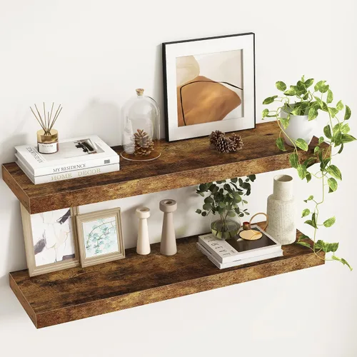 Vista 38 de Fun Memories Estantes flotantes – Estante de pared de 9.3 pulgadas de profundidad para decoración y almacenamiento – Estantería de exhibición