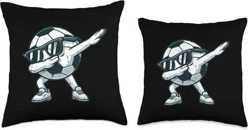 Vista 3 de Soccer Ball Dab Cute Football Player Boys Kids Toddler Men Throw Pillow