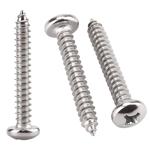 Vista 10 de Tornillos de madera Phillips de acero inoxidable #4 x 1 (paquete de 100), acero inoxidable 304 (18-8), tornillos de chapa de cabeza plana