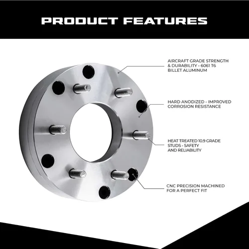 Vista 2 de EZAccessory 2 adaptadores de rueda de 8 x 6.5 a 6 x 5.5 para Ford Chevy Dodge Hub y Mount 6 Lug Chevy Toyota Wheels