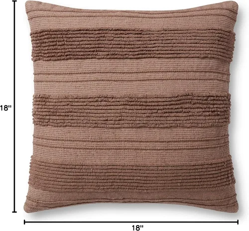 Vista 5 de Loloi Jean Stoffer x Kristy Collection PJS0001 - Almohada de arcilla (18.0 x 18.0 in), solo funda