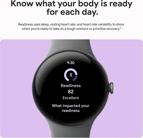 Vista 5 de Google Pixel Watch 3 (41mm) Modelo más reciente - Reloj inteligente Android - Caja de aluminio negro mate - Banda Obsidian - LTE (reacondicionado)