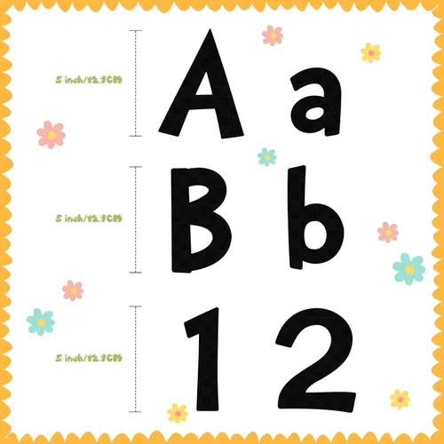 Vista 3 de Tenare Juego de 134 letras de 5 pulgadas, letras del alfabeto de graduación, números del alfabeto, recortes de letras para regalos de estudiantes
