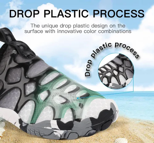 Vista 4 de SIPUHK Zapatos de agua para hombre y mujer, de secado rápido, sin cordones, para natación, surf, buceo, playa, piscina, deportes acuáticos, caminar