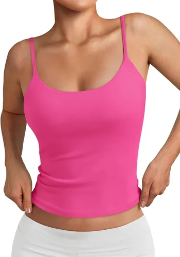 Vista 24 de Trendy Queen Camiseta sin mangas con tirantes delgados ajustables con doble Blanco