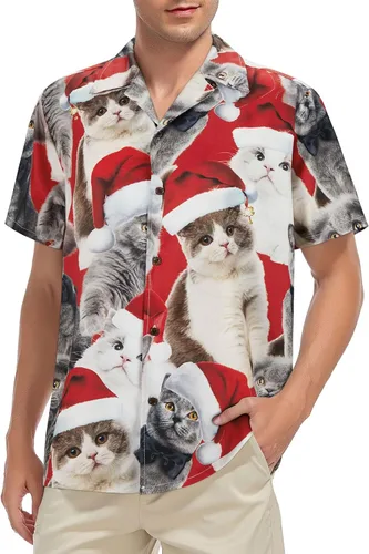 Vista 106 de Camisa hawaiana para hombre, con estampado floral, cómoda, con botones, casual, manga corta, ropa de playa para hombre