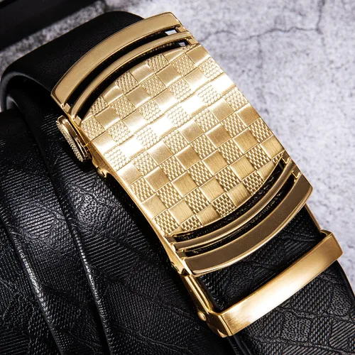 Vista 3 de Dubulle Men's Belt Ratchet Buckle Business Replaceable Only 1 38 Slide Buckle 35mm Party Business Gift