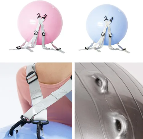 Vista 2 de Yoga Balances Ball with Training Belt Thickened Inflatable Explosionproof Exercise Training Equipment Thickened Inflatable Explosionproof Exercise