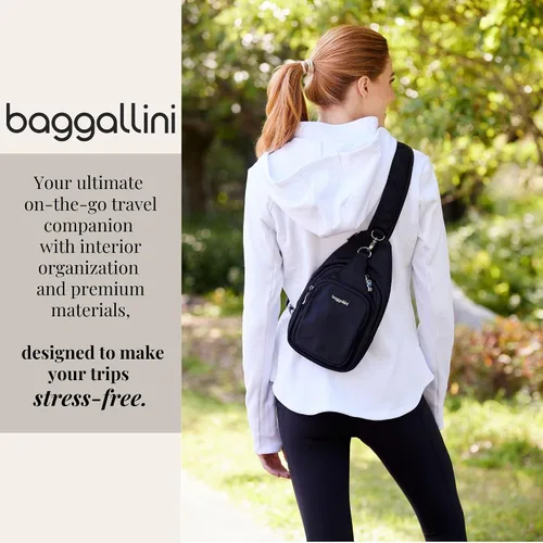 Vista 2 de Baggallini Central Park Sling - Bolso cruzado de 12 x 7 pulgadas con correa ajustable convertible para el hombro