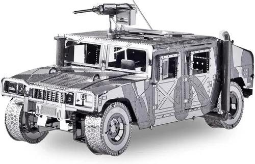 Vista 9 de Piececool Rompecabezas de metal 3D, kits de modelo de coche de fórmula plateada, kits de autos de modelo de metal 3D para construir para adultos