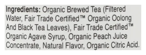 Vista 3 de Eat The Change Just Ice Tea - Té orgánico Oolong de melocotón, Kosher, 16 onzas líquidas (paquete de 12)