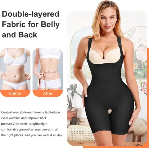 Vista 4 de Wonderience Faja moldeadora de cuerpo completo para mujer, body de entrenamiento de cintura, corsé de control de abdomen, faja moldeadora más
