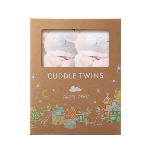 Vista 10 de Set de muñecos para abrazar Angel Dear, Cuddle Twins., Azul Elephant