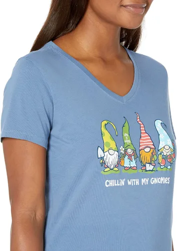 Vista 3 de Life is Good Garden Gnomies Chillin' Short Sleeve Crusher Vee