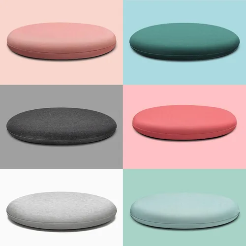 Vista 6 de Cojines redondos extraíbles para silla, almohadillas de espuma viscoelástica, cómodo cojín de asiento antideslizante y transpirable, adecuado