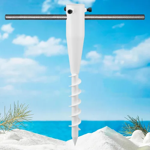 Vista 11 de Soportes para Sombrillas de Exterior, Anclaje de Arena para Sombrilla de Playa de Servicio Pesado, Base de Sombrilla de Metal para Exteriores