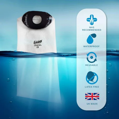 Vista 2 de M100 - Protector de vendaje impermeable para piernas completas para adultos