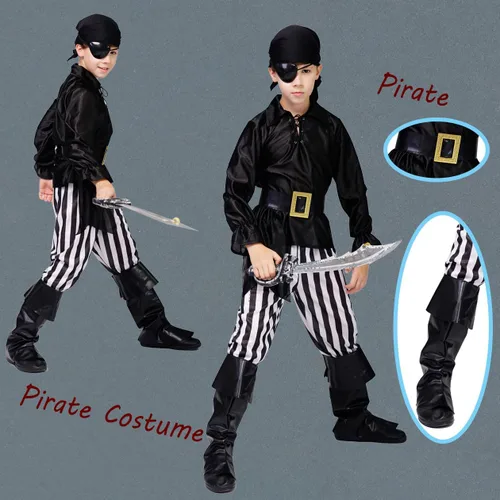 Vista 2 de Disfraz de pirata de Halloween para niños
