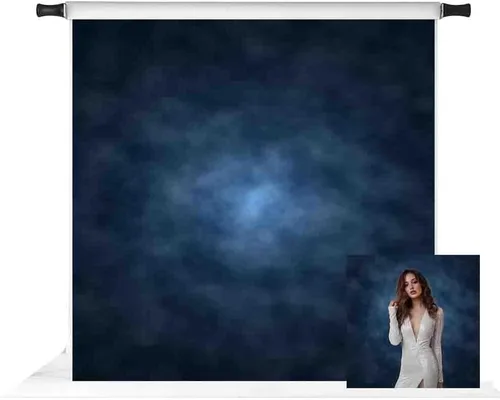 Vista 13 de Kate Telón de fondo abstracto azul de 5 x 7 pies para fotografía, retrato azul oscuro, fondo de tela, accesorios de estudio fotográfico