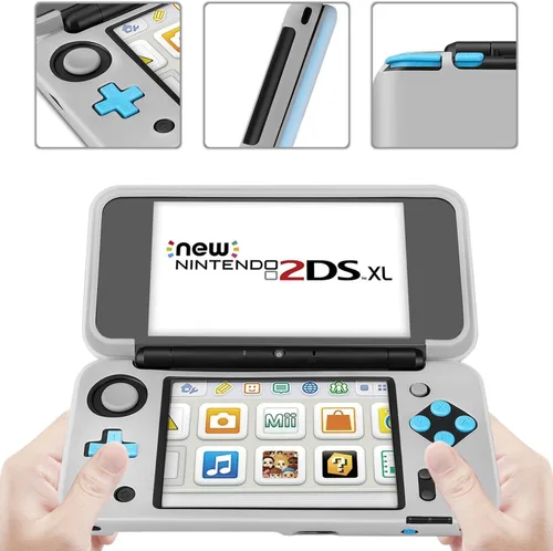 Vista 3 de RDFJ Funda rígida para 2DS XL, funda rígida antiarañazos, accesorios para 2DS XL (translúcido)