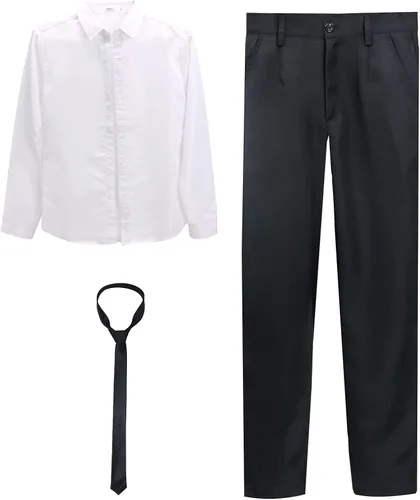 Vista 3 de C-ZOFEK Chainsaw Man Makima - Disfraz de anime uniforme de mujer chaqueta con corbata para Halloween