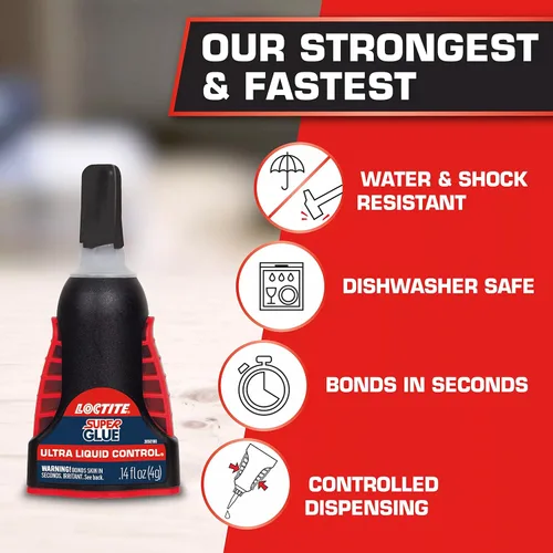 Vista 4 de Loctite Super Glue Ultra Liquid Control, 0.14 fl oz, 1, Botella