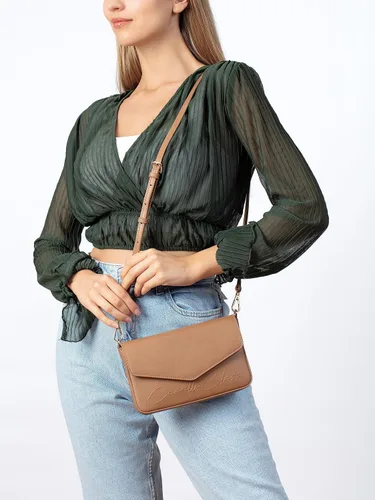 Vista 4 de Cavalli Class MESSINA - Bolso cruzado pequeño color camel para mujer, Camello