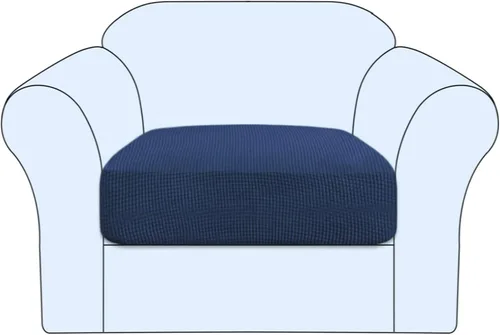 Vista 10 de Funda de cojín elástica para sofá, funda de asiento, funda de sofá de dos plazas, protector de elastano elástico para muebles para asiento (negro, 1)