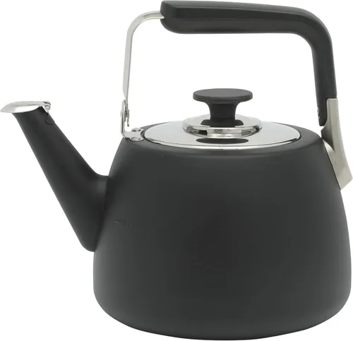 Vista 6 de Sur La Table Kitchen Essentials Tetera Silbadora de Acero Inoxidable Cepillado de Calibre Pesado de 2 Qt - Tetera Duradera para Estufa