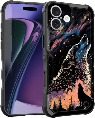 Vista 104 de Funda para iPhone Air, [doble capa] [protección contra caídas de grado militar de 10 pies] Funda resistente a prueba de golpes para iPhone Air