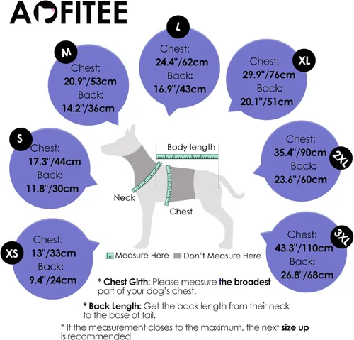 Vista 4 de AOFITEE Abrigo para perro, chaquetas cálidas para perros pequeños, abrigo de invierno para perros con arnés integrado, chaqueta de invierno