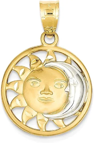 Vista 8 de Collar con dije de luna creciente de oro amarillo de 14 quilates, joyería fina celestial para mujer, regalos para ella