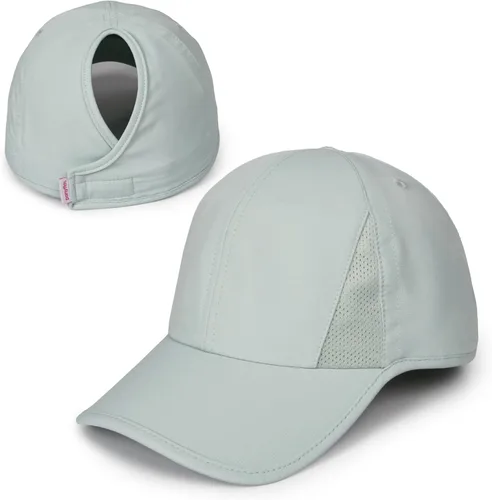 Vista 16 de Ponyflo Gorra de béisbol con coleta para mujer - Gorras con coleta para mujer, gorra con coleta para cabello rizado, gorra de béisbol para mujer