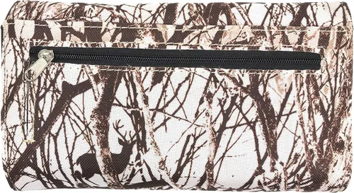 Vista 4 de Zelris camuflaje brillo plata cruz mujeres Crossbody Trifold cartera
