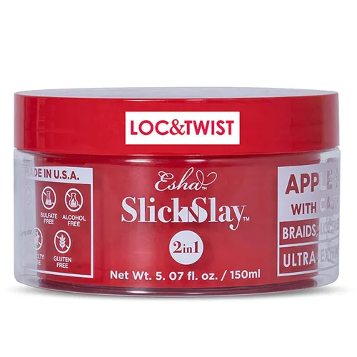 Vista 6 de Esha Slick N Slay - Gel trenzado 3 en 1 para trenzas y bordes, sujeción ultra extrema para el cabello, brillo hidratante y acondicionador, gel
