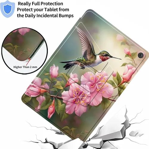 Vista 6 de Funda para Samsung Galaxy Tab A8 de 10.5 pulgadas 2022-360 grados giratoria multiángulo de visión protectora con apagado y encendido automático