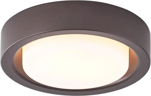 Vista 11 de Lámpara de techo de montaje al ras de 13 pulgadas, placa de acabado negro con pantalla de vidrio esmerilado, accesorio de iluminación de techo
