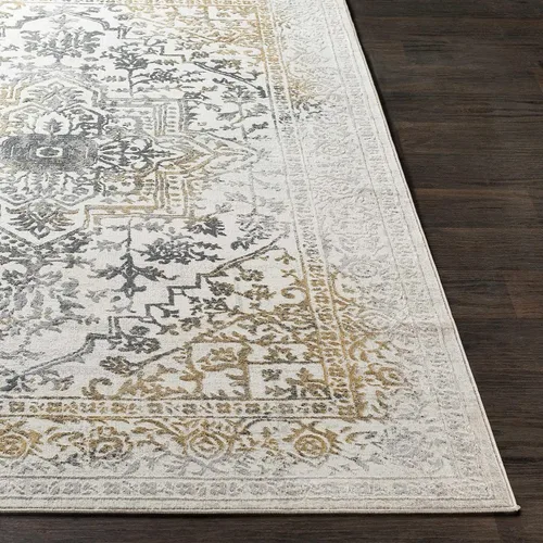 Vista 6 de Hauteloom Morriston - Alfombra tradicional para sala de estar, dormitorio, color gris, 2 x 3 pies