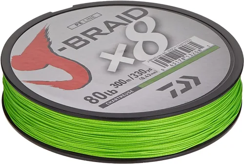 Vista 3 de Línea Trenzada Redonda Tejida de 8 Hilos Daiwa J-Braid 300M