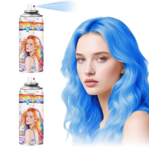 Vista 13 de Spray de color rojo temporal para el cabello para mujeres, tinte
