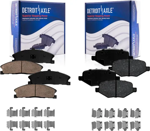 Vista 81 de Detroit Axle - Pastillas de Freno Delantero para Nissan Altima Maxima Sentra 350Z Cube Juke Versa INFINITI G35 I30 I35 Suzuki SX4 Crossover