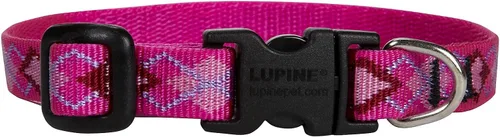 Vista 4 de LupinePet Originals - Collar ajustable de 1/2" Puppy Love 6-9" para perros extra pequeños