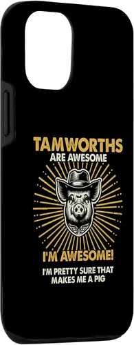 Vista 3 de iPhone 15 Pig Dad Mom Awesome - Farmer Breeder Tamworths Case