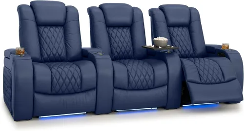 Vista 147 de Seatcraft Asiento de cine en casa Diamante Marrón Reclinable Individual